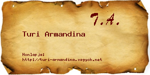 Turi Armandina névjegykártya